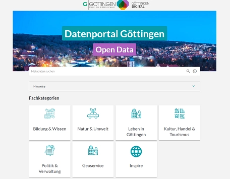 OpenData Portal Open Data Portal © Stadt Göttingen